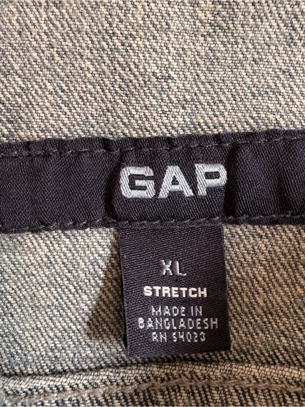 GAP Light Blue Denim Jacket Back Sequin Horse Patch Sz XL - Picture 7 of 13